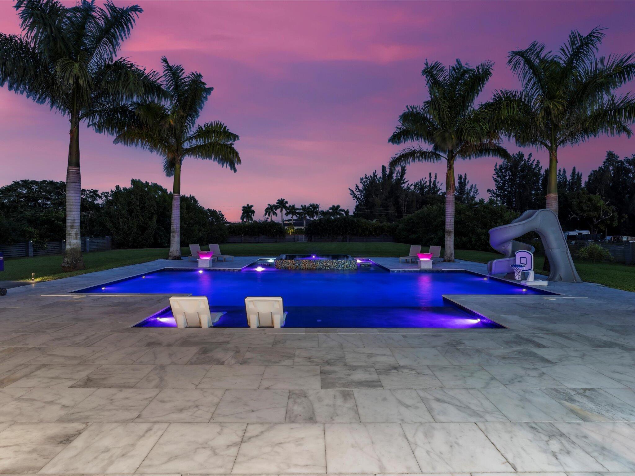 6122 Southwest 173rd Way Southwest Ranches, FL 33331 - Photo 121 of 137 Nighttime Pool