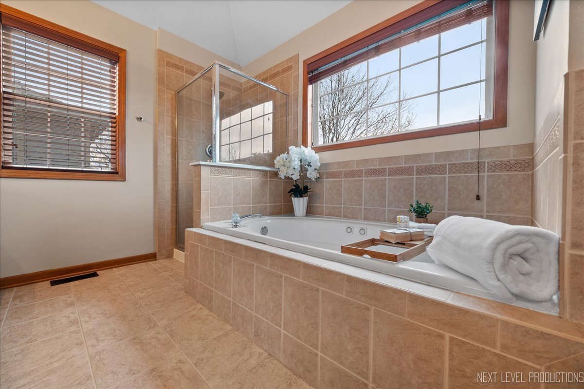 2620 Sweetbroom Road Naperville, IL 60564 - Photo 17 of 30 a bathroom with a bathtub and window