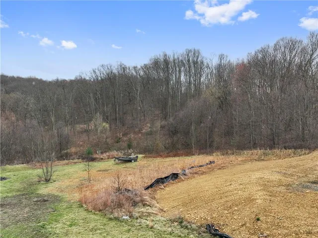a view of snow with a yard