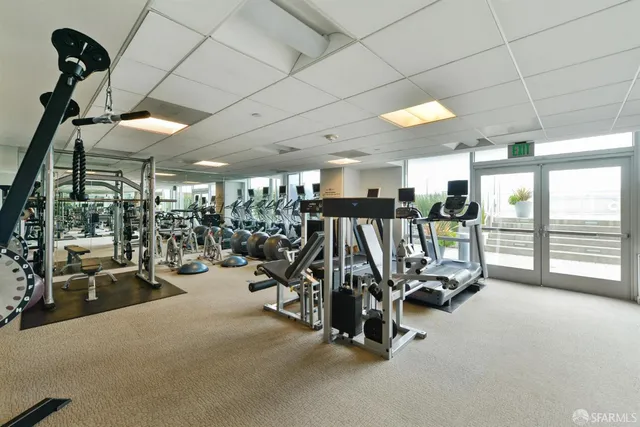 a view of a terrace with furniture and potted plants