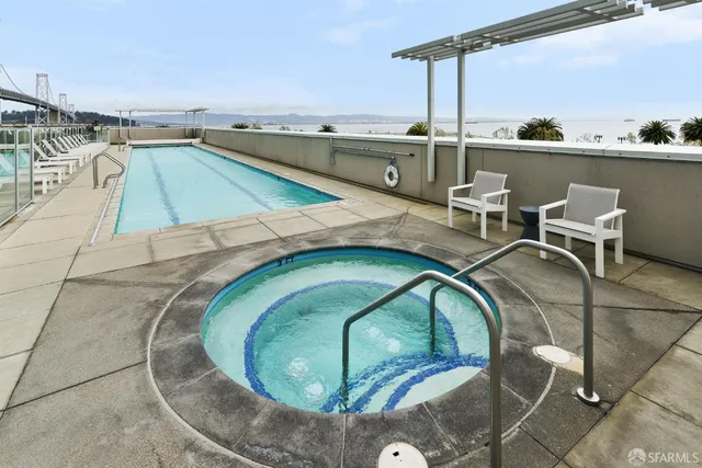 a view of a terrace with chairs