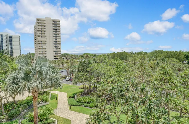 a city view with tall buildings