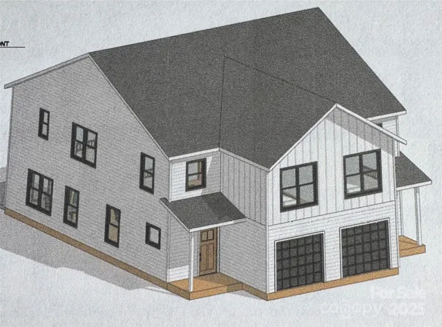 a front view of a house with windows