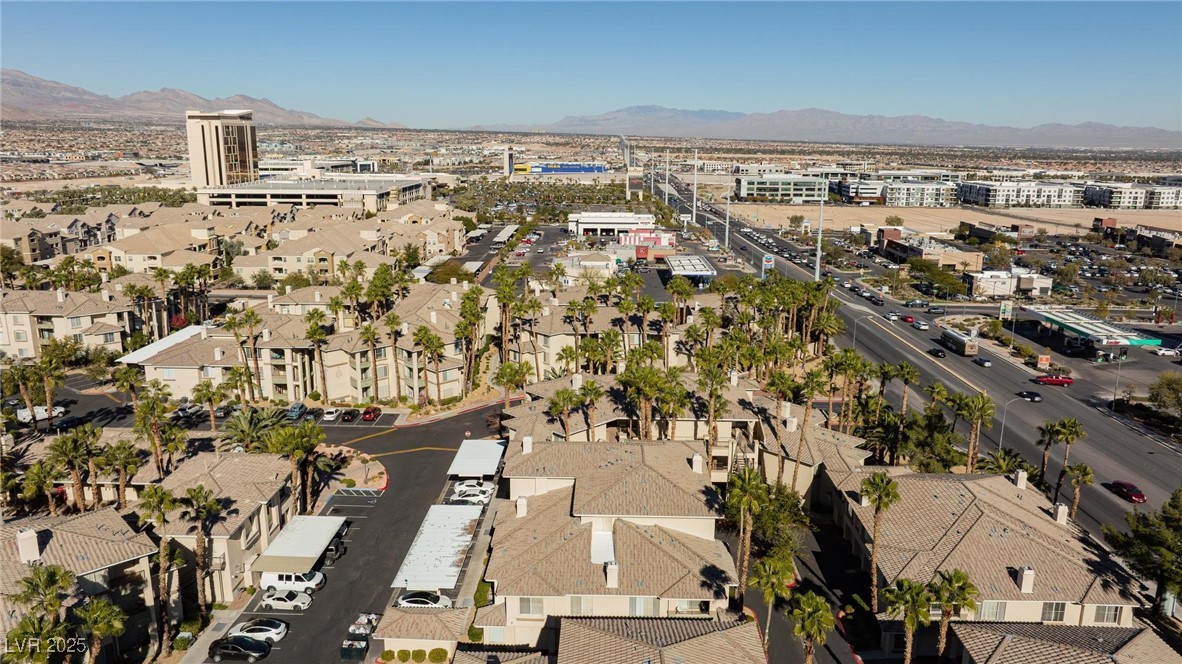 7185 South Durango Drive, Unit 201 Las Vegas, NV 89113 - Photo 26 of 27 Drone / aerial view of a mountainous background