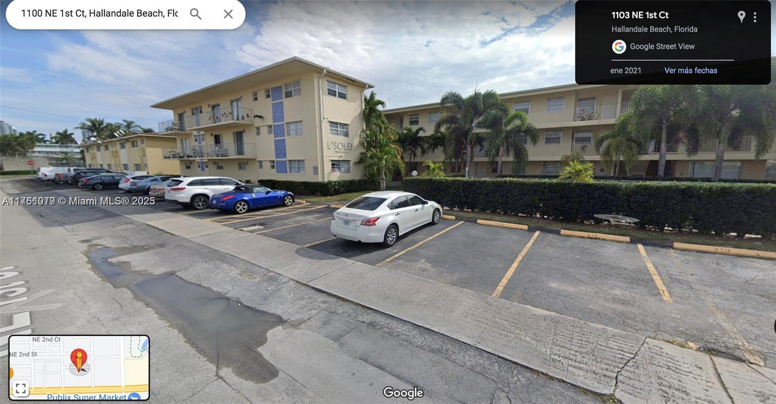 1100 Northeast 1st Court, Unit 105 Hallandale Beach, FL 33009 - Photo 13 of 13 a car parked in front of a building