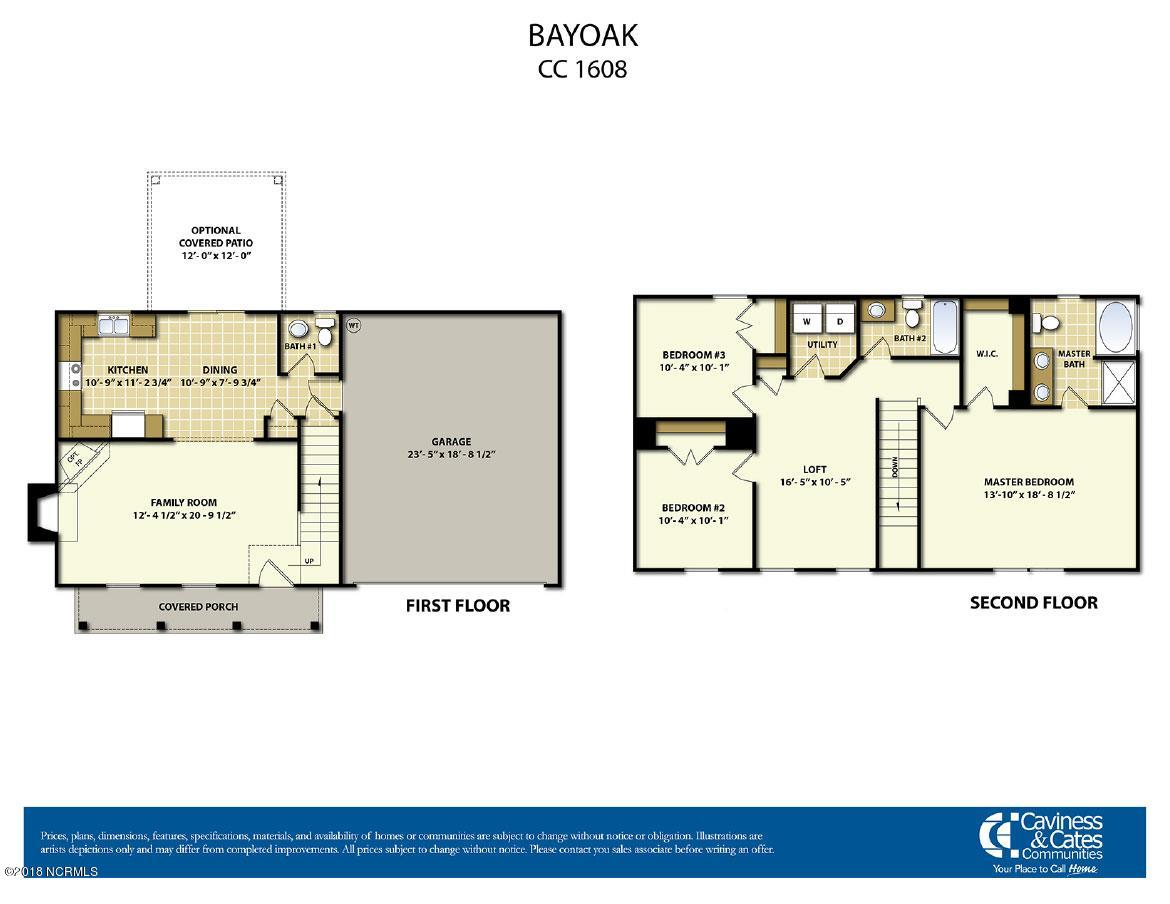 102 Poplar Branch Way Hampstead, NC 28443 - Photo 22 of 22 Bayoak Floorplan