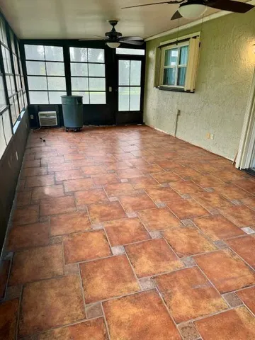 a view of car parked in garage