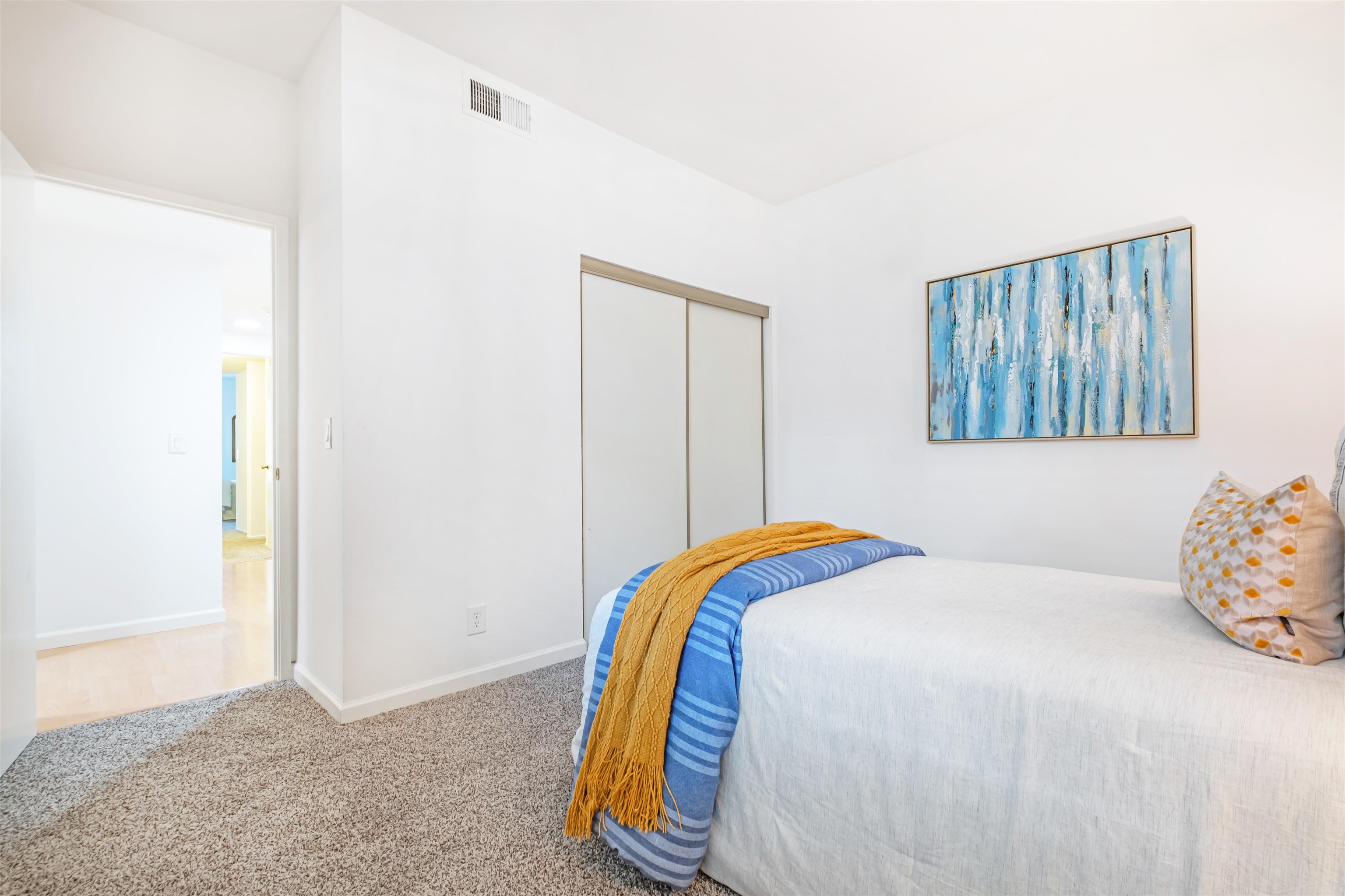 39945 Parada Street, Unit A Newark, CA 94560 - Photo 28 of 44 a bedroom with a bed and a window