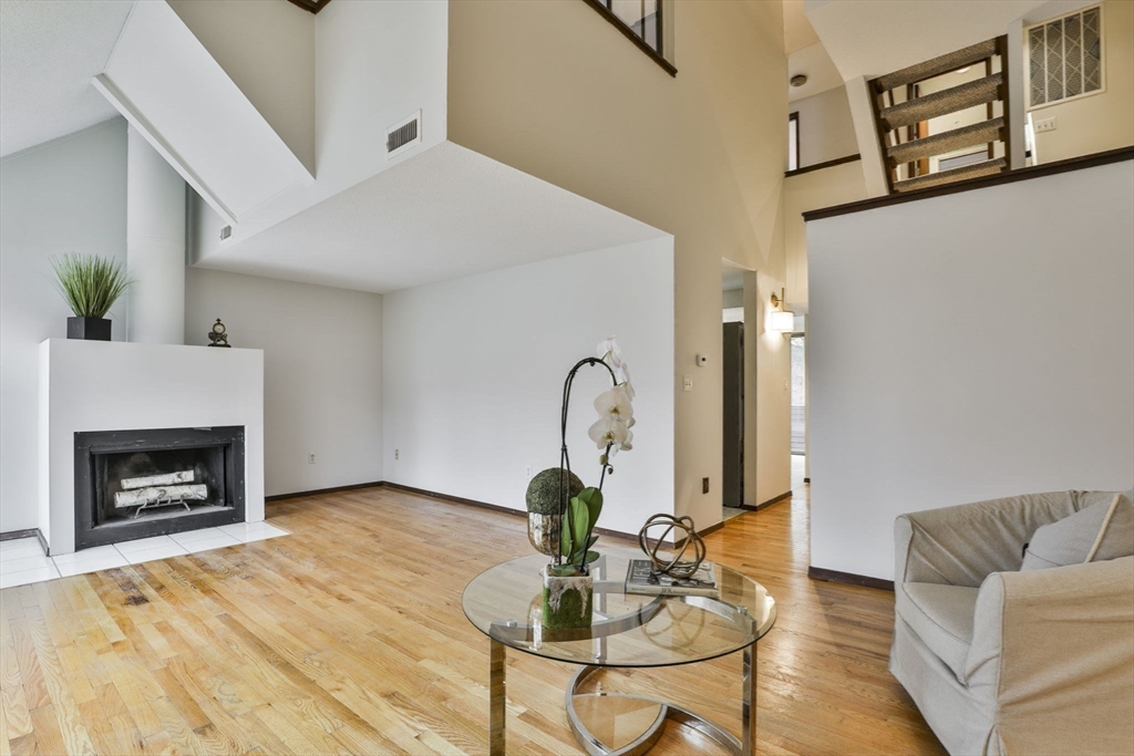 405 Great Elm Way, Unit 405 Acton, MA 01718 - Photo 9 of 19 a living room with furniture and a fireplace