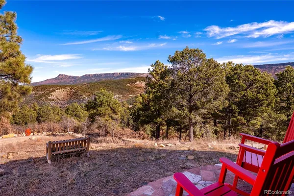 a view of a outdoor space with mountain view