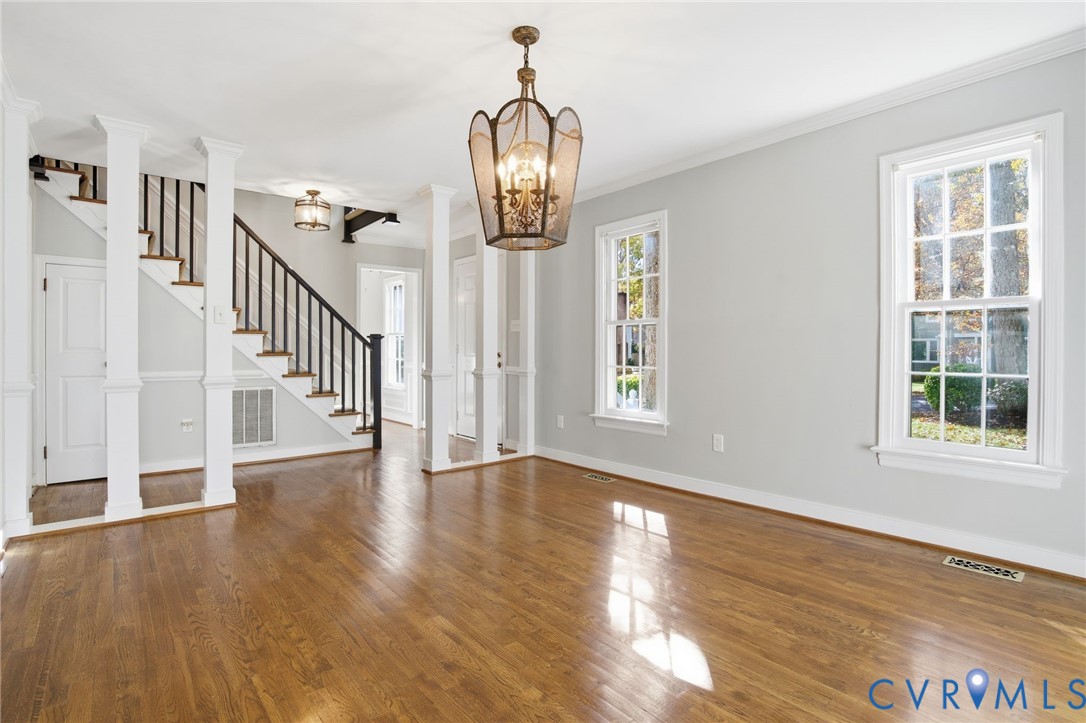 12918 Ashtree Road Midlothian, VA 23114 - Photo 6 of 43 a view of an entryway with wooden floor