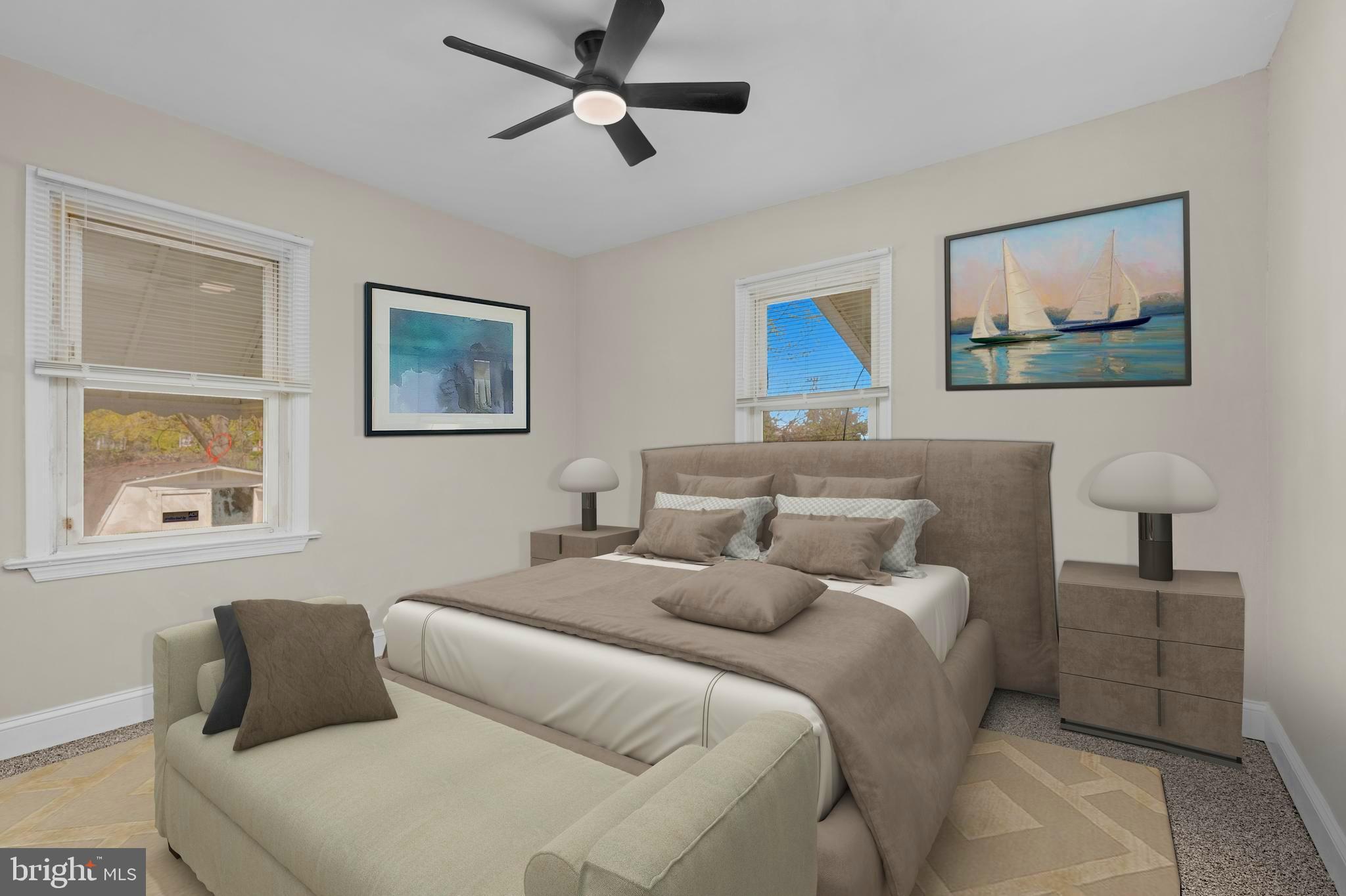 3708 West Cold Spring Lane Baltimore, MD 21215 - Photo 15 of 33 a bedroom with a bed and a painting on the wall