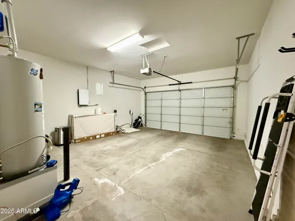 a view of a garage