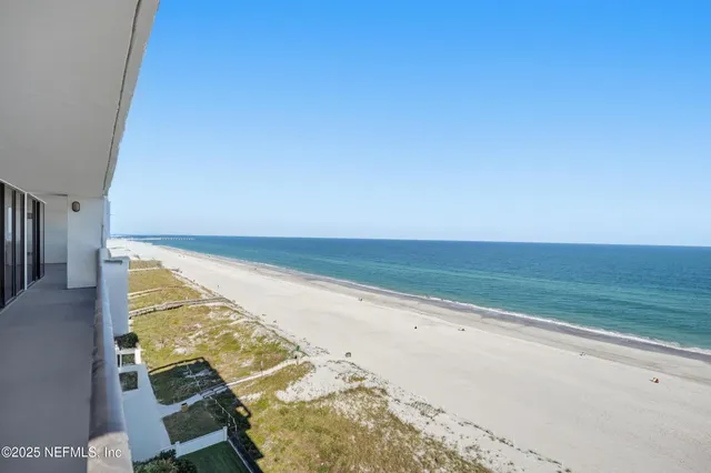 a view of an ocean and beach