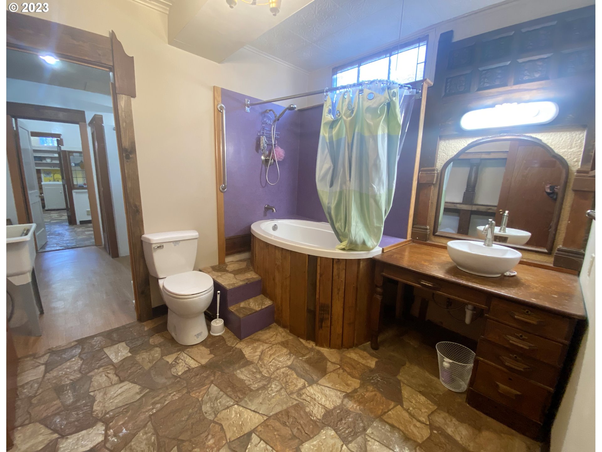 174 North 20th Street Reedsport, OR 97467 - Photo 37 of 43 a bathroom with a double vanity sink mirror and toilet