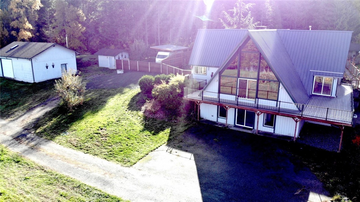 a aerial view of a house
