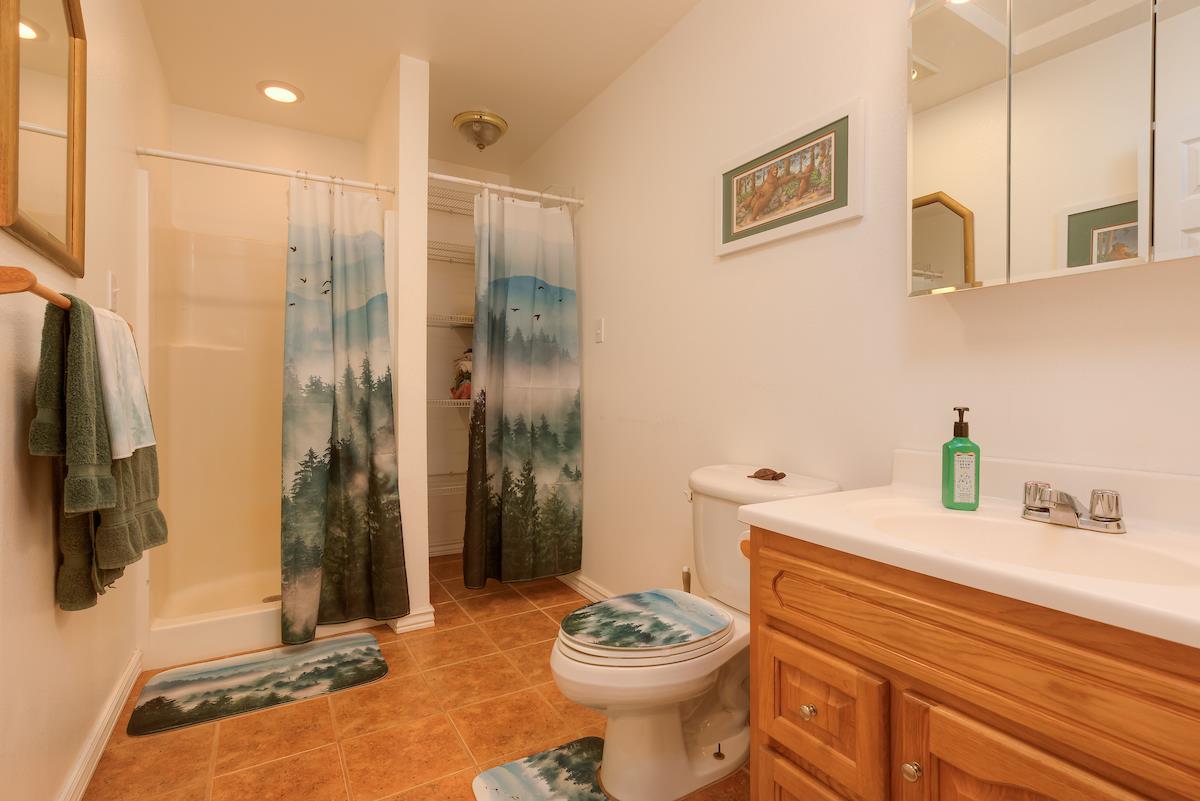 179 Elams Ranch Road Oroville, CA 95966 - Photo 14 of 52 a bathroom with a sink a toilet and a shower