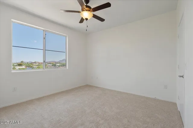 a view of a glass door with a window