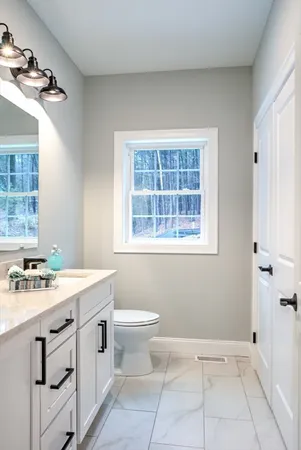 a view of a room with rack on the wall