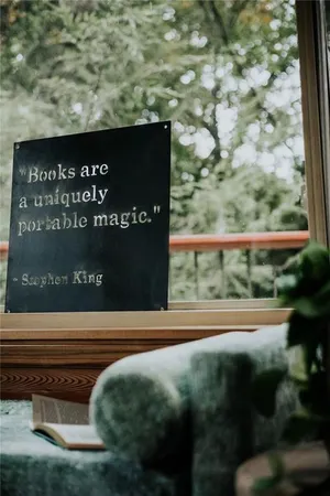 a view of a sign in a garden