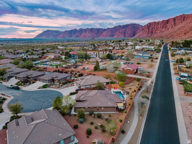 210 Talon Court Ivins, UT 84738 - Photo 54 of 60 Aerial view at dusk of a mountain view and a residential view