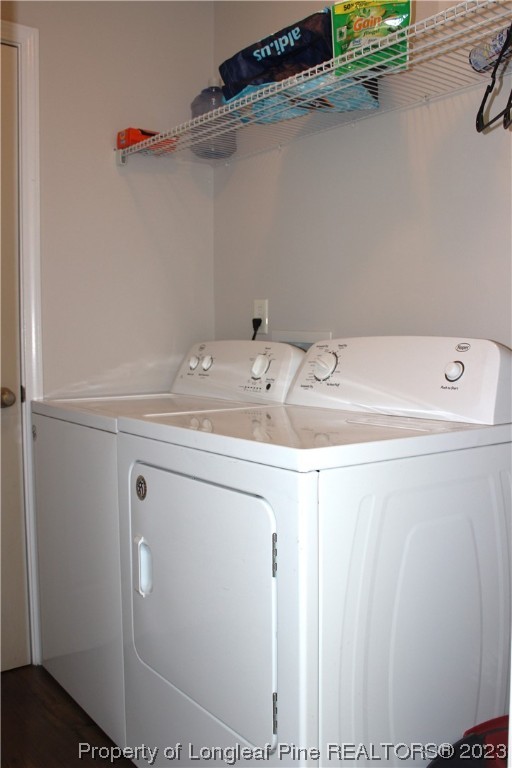678 Cape Fear Road Raeford, NC 28376 - Photo 10 of 30 a utility room with dryer and washer