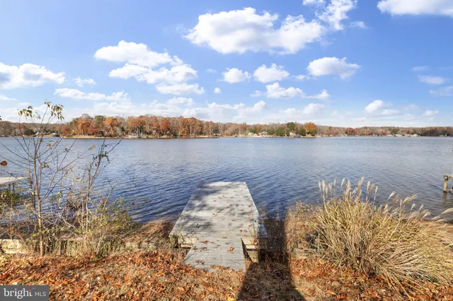 a view of a lake with outdoor space