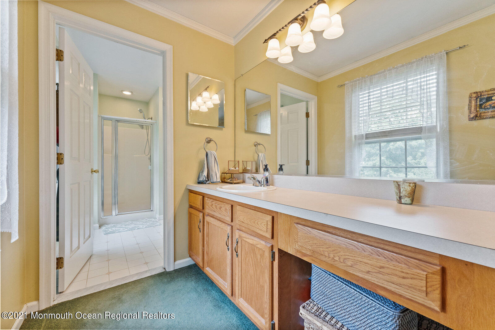 210 North Success Road Cream Ridge, NJ 08514 - Photo 26 of 50 a bathroom with a sink double vanity and a mirror