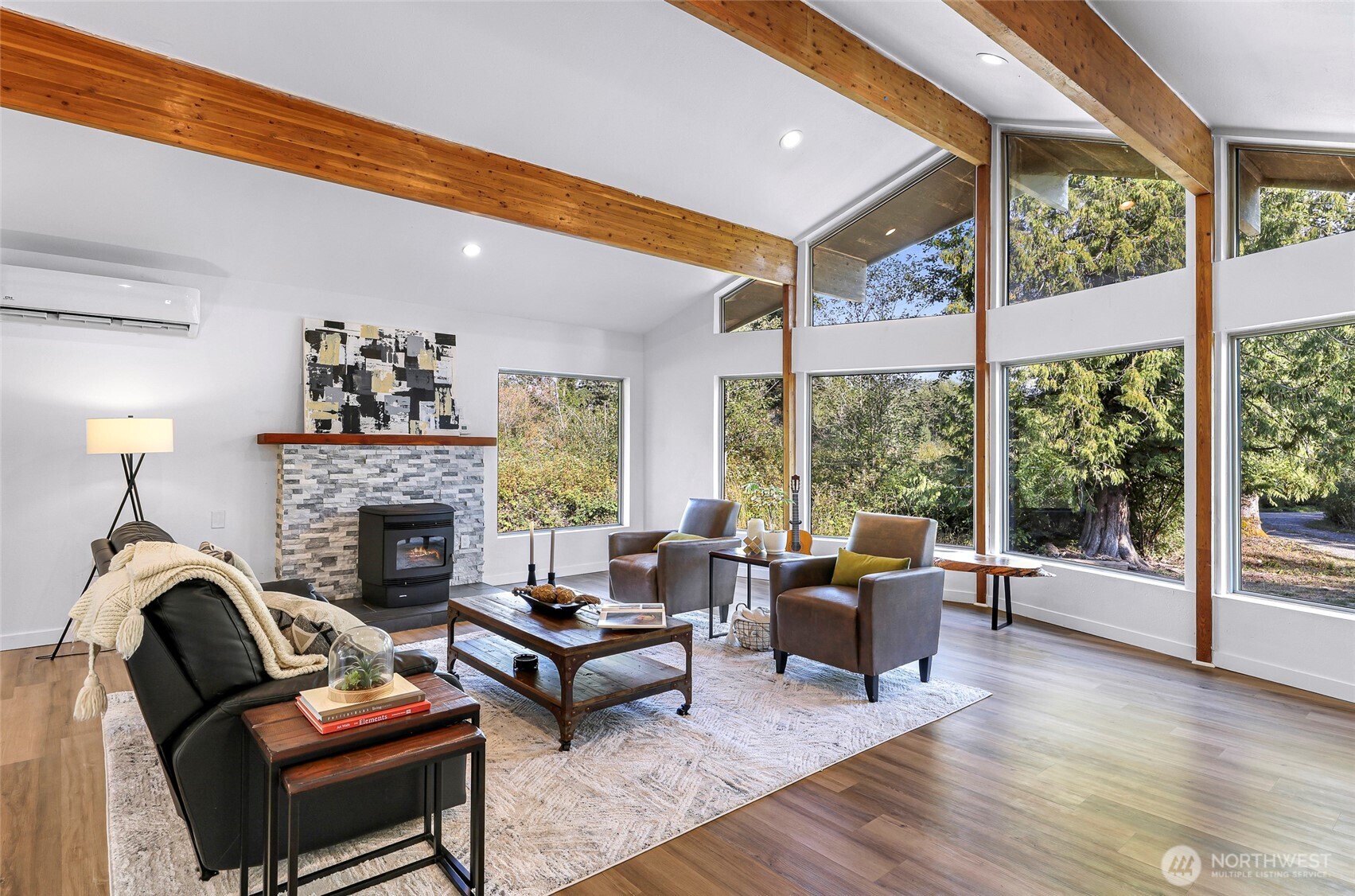 4104 Loomis Trail Road Blaine, WA 98230 - Photo 11 of 40 a living room with furniture and a fireplace