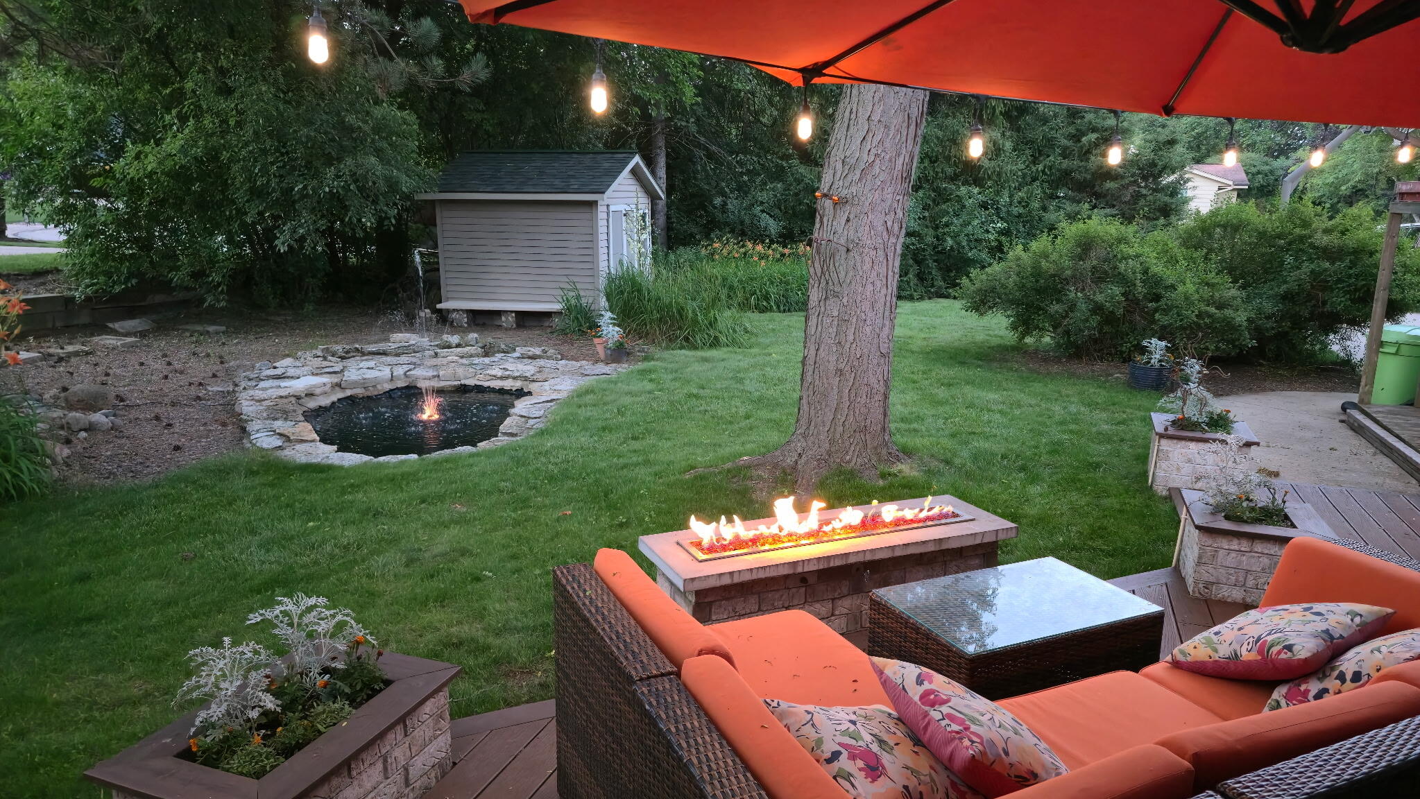 13960 James Street Brookfield, WI 53005 - Photo 30 of 44 Firepit & Pond