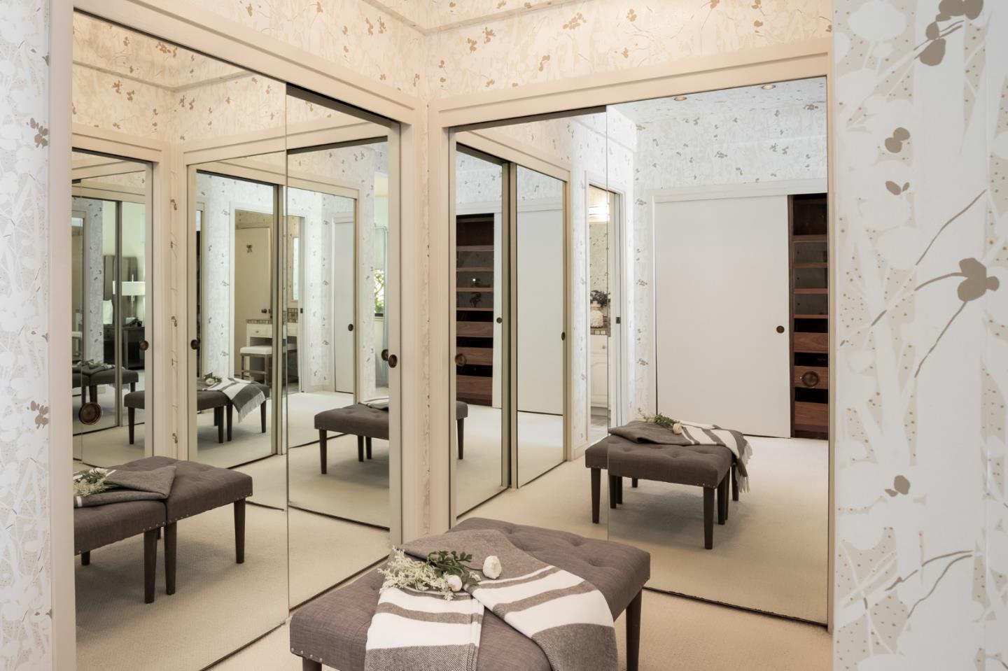 110 Stonepine Road Hillsborough, CA 94010 - Photo 17 of 28 a living room with furniture and a floor to ceiling window