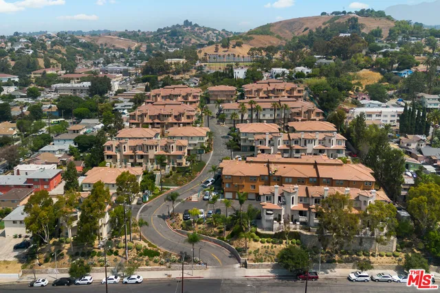 an aerial view of a city