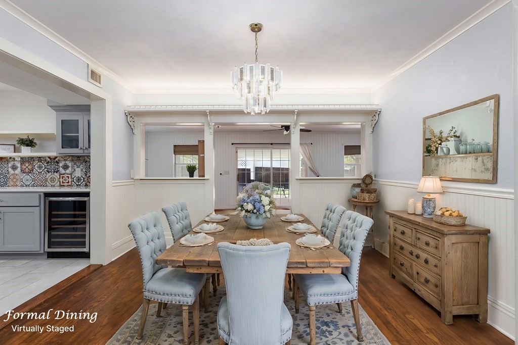 421 House Street Lufkin, TX 75904 - Photo 1 of 46 a view of a dining room with furniture window and wooden floor