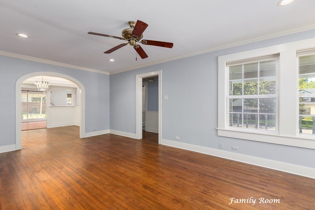 421 House Street Lufkin, TX 75904 - Photo 14 of 46 a view of an empty room with wooden floor and a window