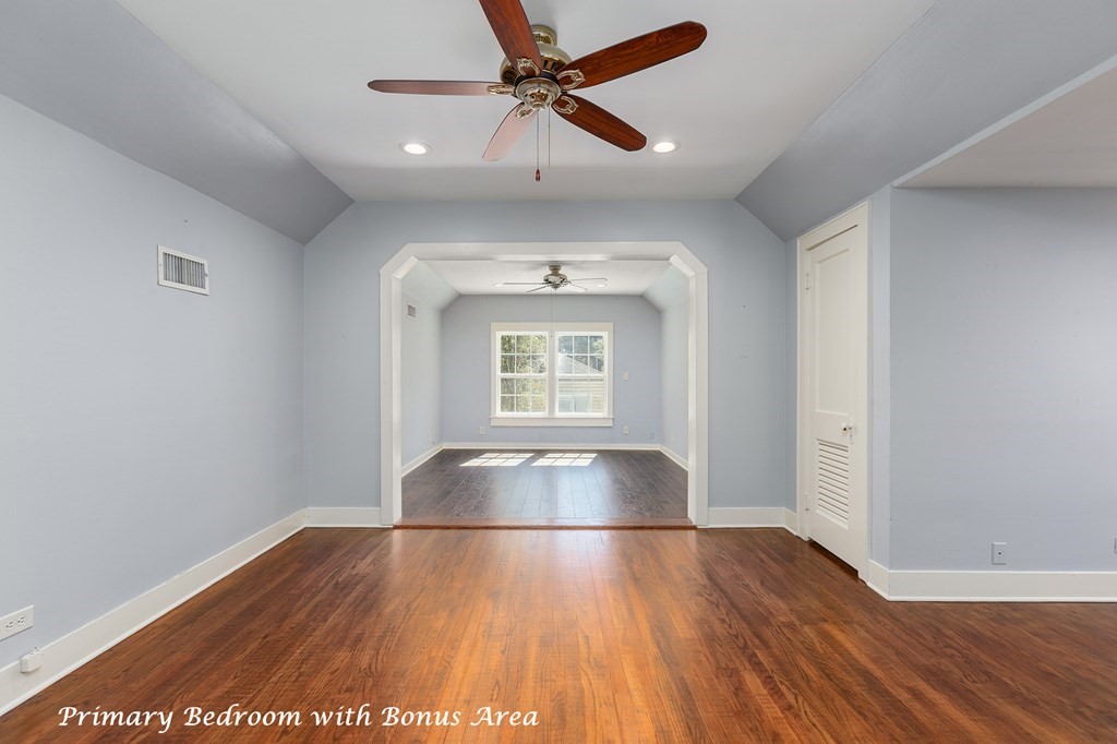 421 House Street Lufkin, TX 75904 - Photo 27 of 46 a view of empty room with wooden floor and fan