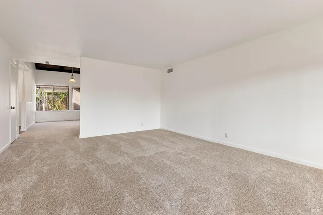 an empty room with a window