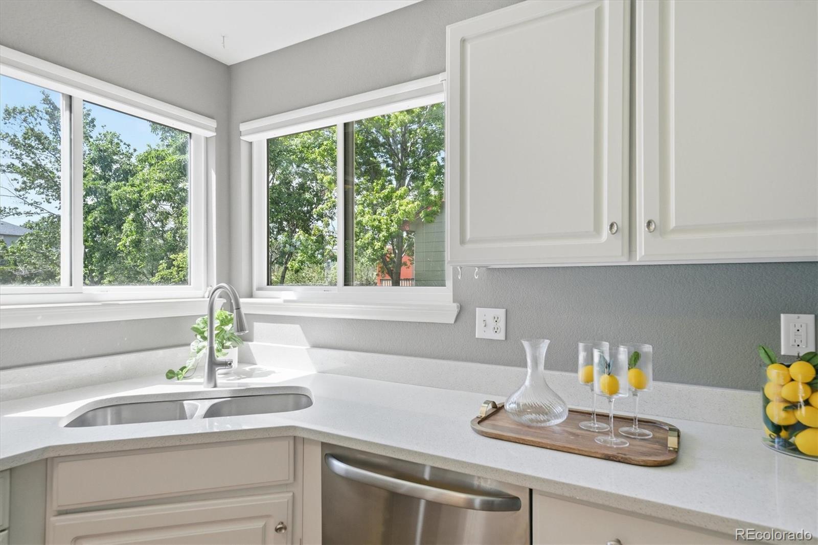 9629 Burberry Way Highlands Ranch, CO 80129 - Photo 19 of 50 a kitchen with a sink and a window