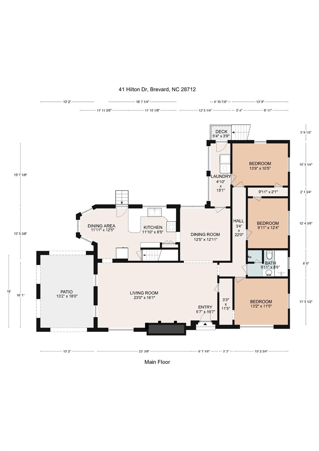 41 Hilton Drive Brevard, NC 28712 - Photo 30 of 32 a picture of a floor plan