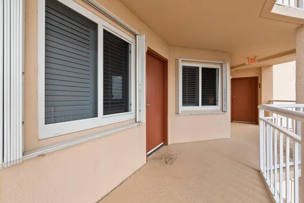 a view of front door of house