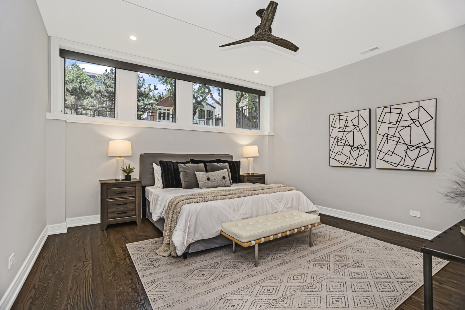 715 South May Street, Unit 1N Chicago, IL 60607 - Photo 14 of 25 a bedroom with a large bed and a window