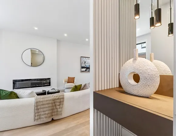 a living room with furniture and a couch