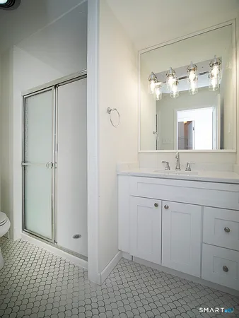 a view of a room with empty racks