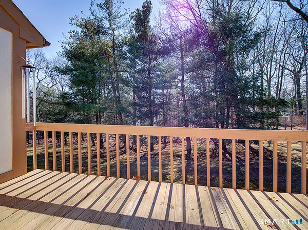 a view of wooden deck