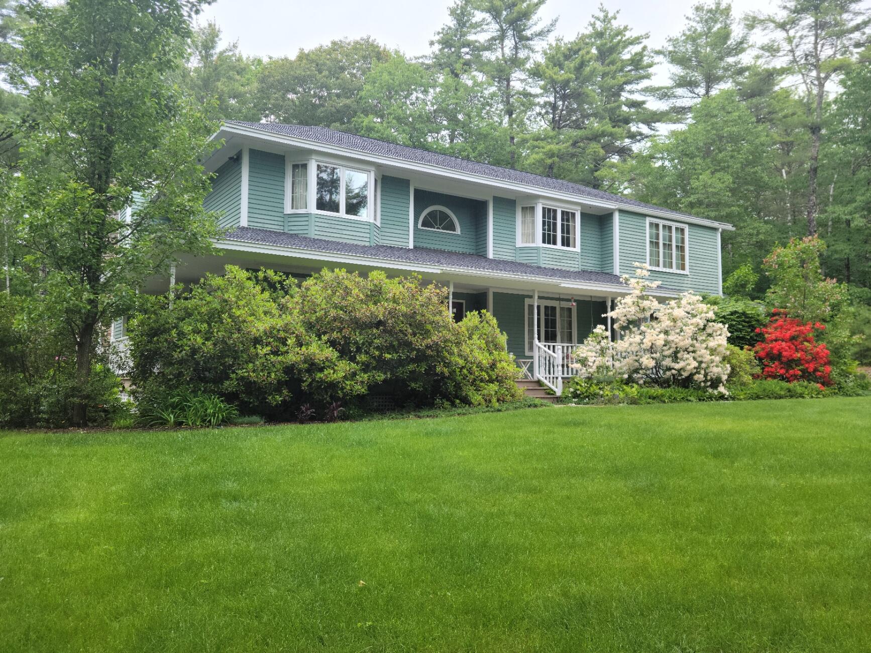 7 Casselton Road Raymond, ME 04071 - Photo 130 of 139 House Front White Red Bushes