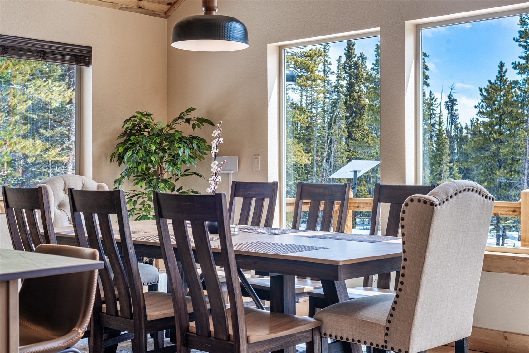 526 Porcupine Road Fairplay, CO 80440 - Photo 13 of 45 a view of a dining room with furniture window and outside view
