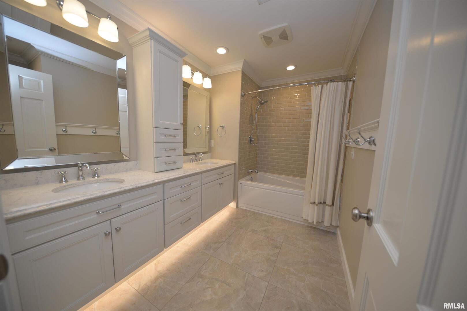 616 Seville Drive Mount Vernon, IL 62864 - Photo 55 of 62 a bathroom with a double vanity sink mirror and double
