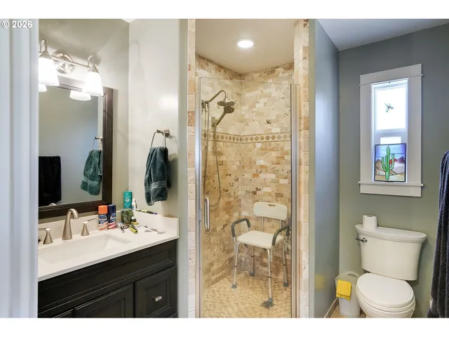 a view of balcony with wooden floor