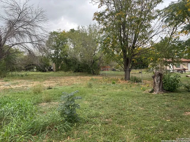 a view of outdoor space with trees all around