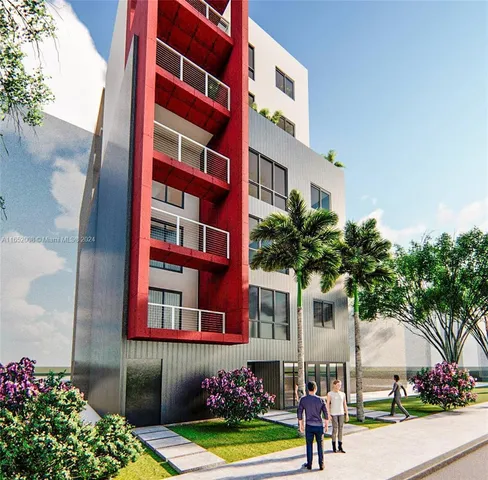 a view of building with yard