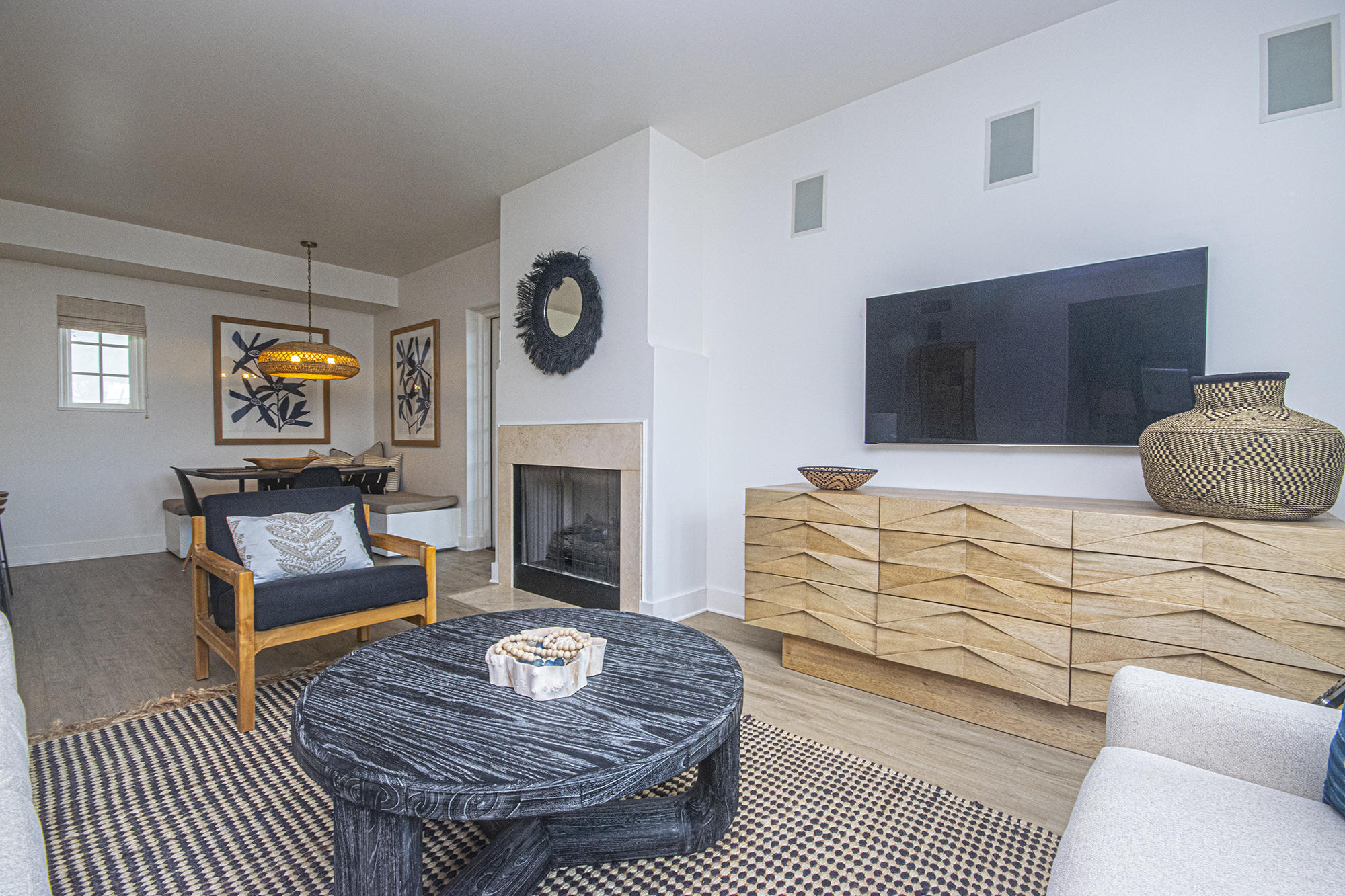 136 Georgetown Avenue, Unit 2E1 Rosemary Beach, FL 32461 - Photo 20 of 49 a living room with furniture and a fireplace